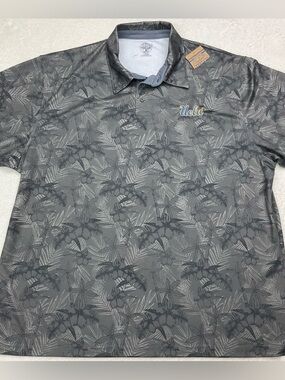 NWT UCLA Rivalry Threads Men 2XL Military Green Gray Hawaiian Tropical Polo